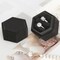 Velvet Wedding Ring Box 1 2 3 Slots, Ring Box Jewelry Storage Case for Wedding Day Engagement Proposal Ceremony (Black, 2 SLOTS)